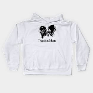 Papillon Black Print Artwork Kids Hoodie